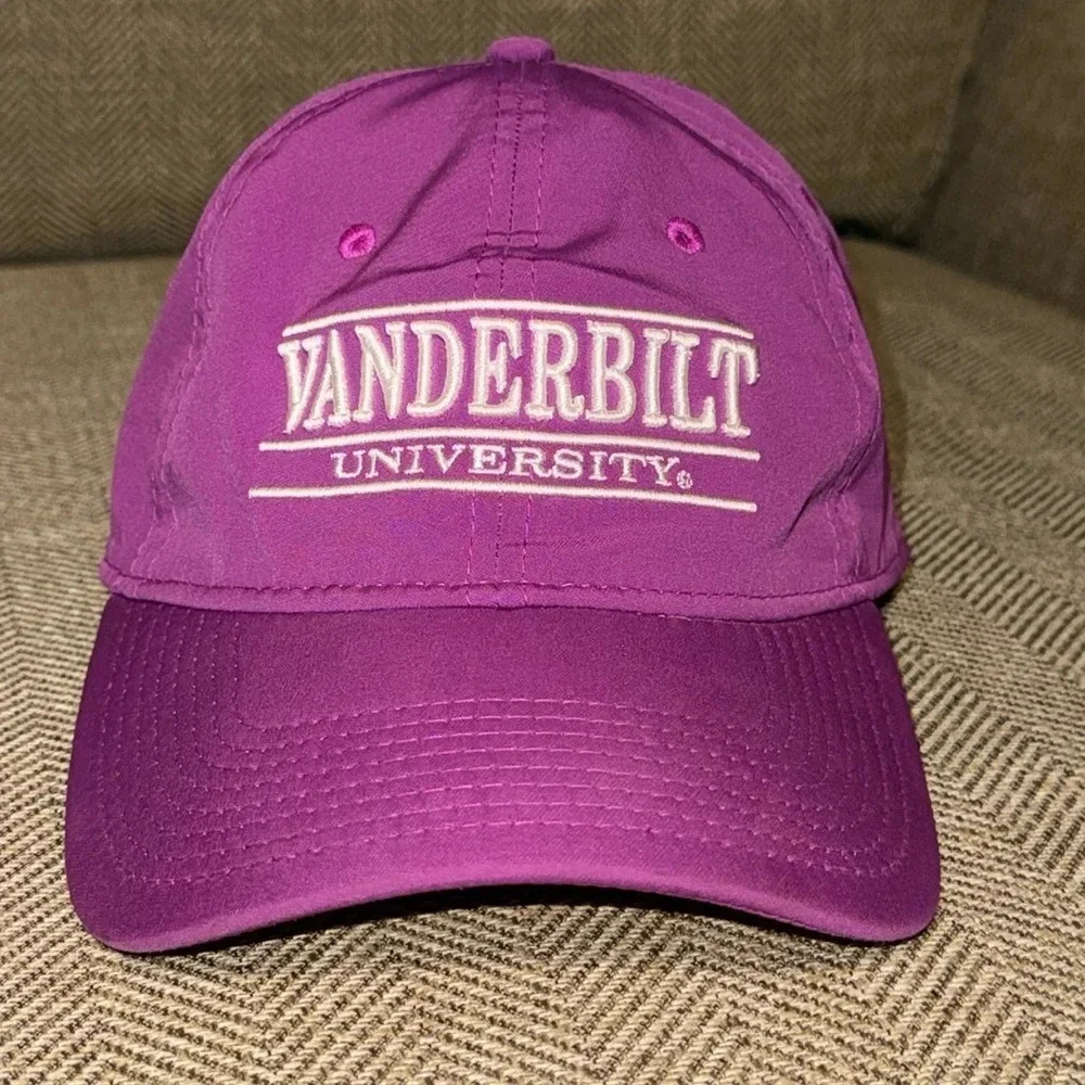 Vanderbilt University Nashville TN Adjustable Velcro Purple Cap/Hat by the game